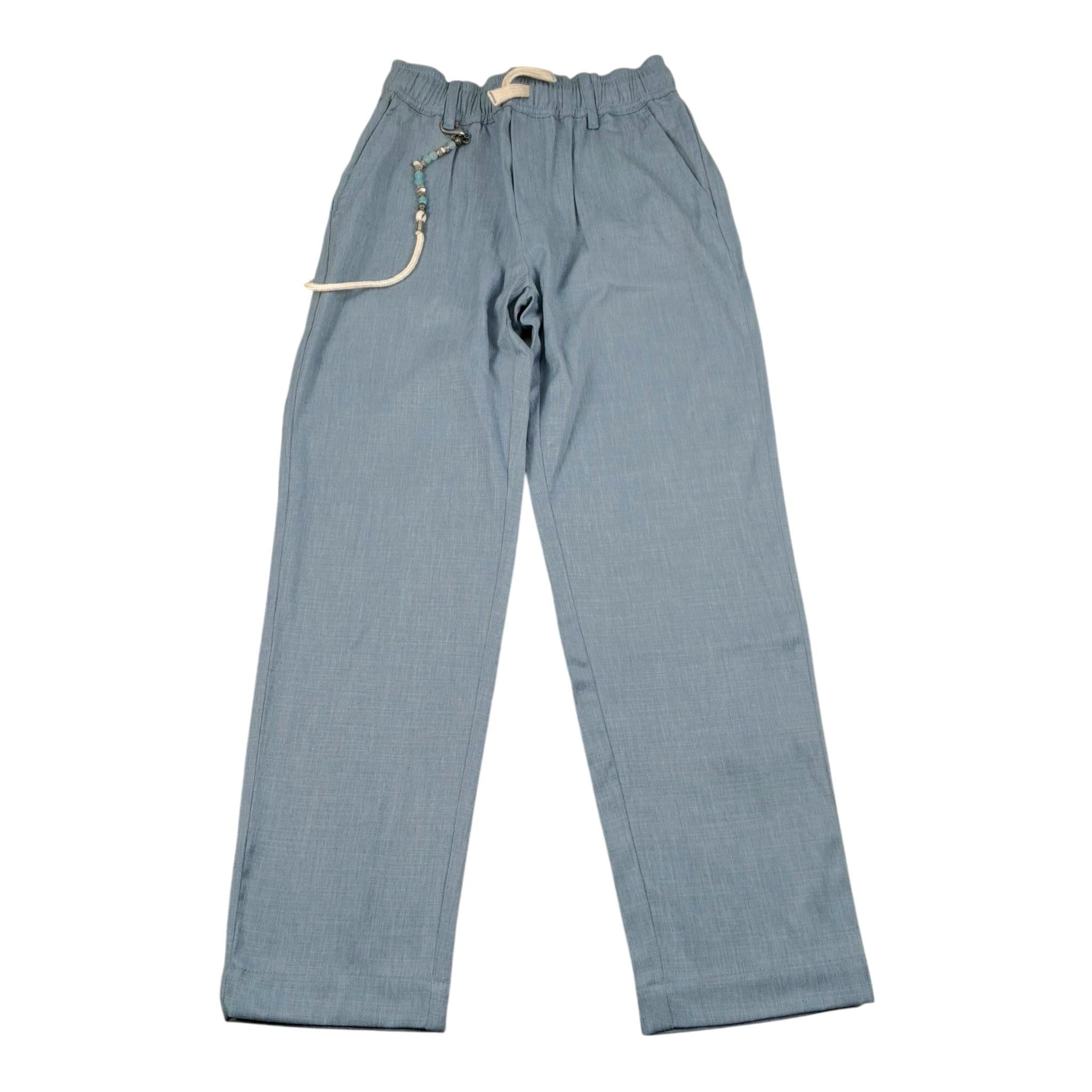 Please Pantalone Tinta Unita con Elastico In Vita per Bambino PE75130B73 POLVERE PLEASE 