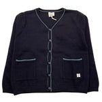 CARRE'MENT BEAU cardigan tinta unita cn profili in contrasto Blu per Bambino Y05271 BLU CARRE'MENT BEAU 