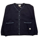 CARRE'MENT BEAU cardigan tinta unita cn profili in contrasto Blu per Bambino Y05271 BLU CARRE'MENT BEAU 