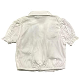 M+E‘ Schlichtes Halbarm-Shirt mit Kontrast-Schleife Weiß für Baby-Mädchen