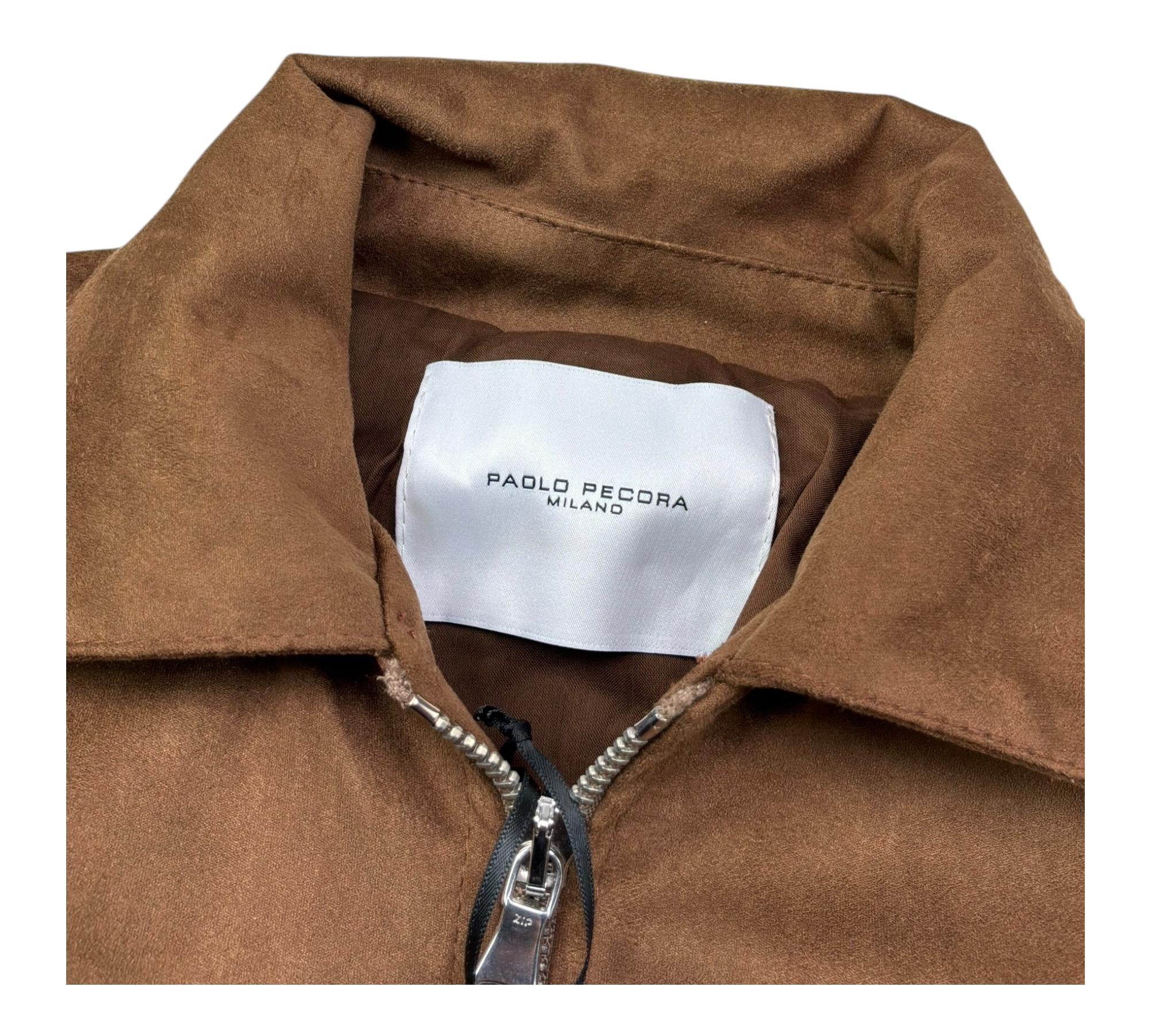 Paolo Pecora Giubbino Tinta Unita Scamosciato per Bambino PP4183 MARRONE PAOLO PECORA 