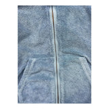 Zhoe &amp; Tobiah Blauer Kapuzenpullover mit Reißverschluss, einfarbig, Sweatshirt für Jungen