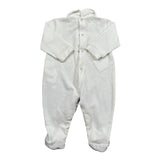 Elisabetta Franchi Tutina Manica Lunga Tinta Unita con Logo per Neonata ENTU55 PANNA ELISABETTA FRANCHI 