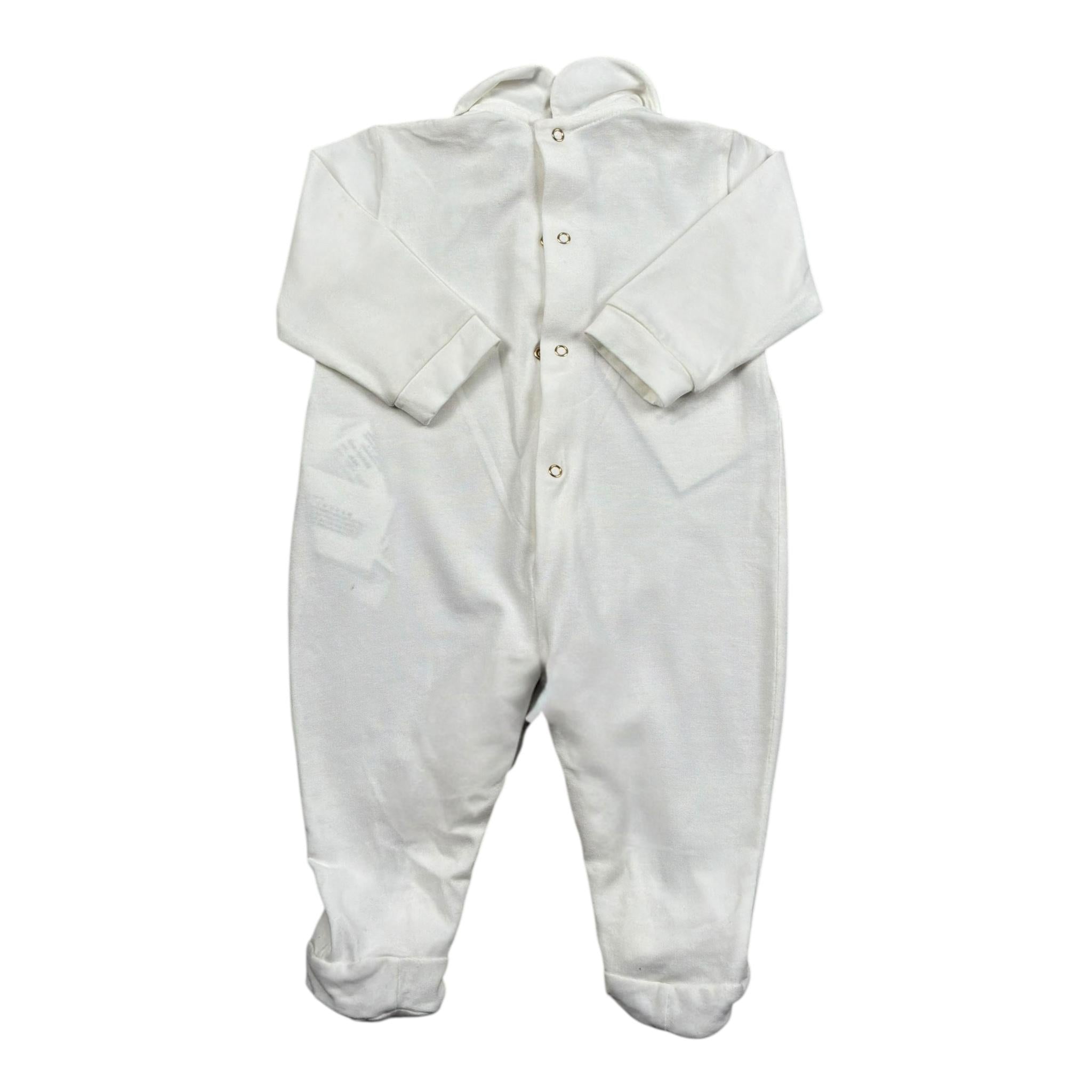 Elisabetta Franchi Tutina Manica Lunga Tinta Unita con Logo per Neonata ENTU55 PANNA ELISABETTA FRANCHI 