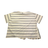 Dixie T-Shirt Tinta Unita con Fantasia A Righe per Bambina MB46031G74 PANNA DIXIE 