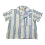 Babe & Tess Camicia Tinta Unita con Fantasia A Righe per Neonato 03518162N BIANCO BABE & TESS 