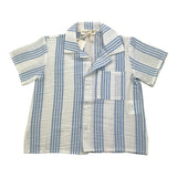 Babe & Tess Camicia Tinta Unita con Fantasia A Righe per Neonato 03518162N BIANCO BABE & TESS 