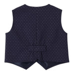 Mini Banda Gilet Tinta Unita con Microfantasia per Neonato 3B653 BLU MINI BANDA 