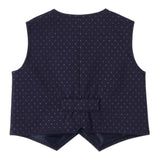 Mini Banda Gilet Tinta Unita con Microfantasia per Neonato 3B653 BLU MINI BANDA 