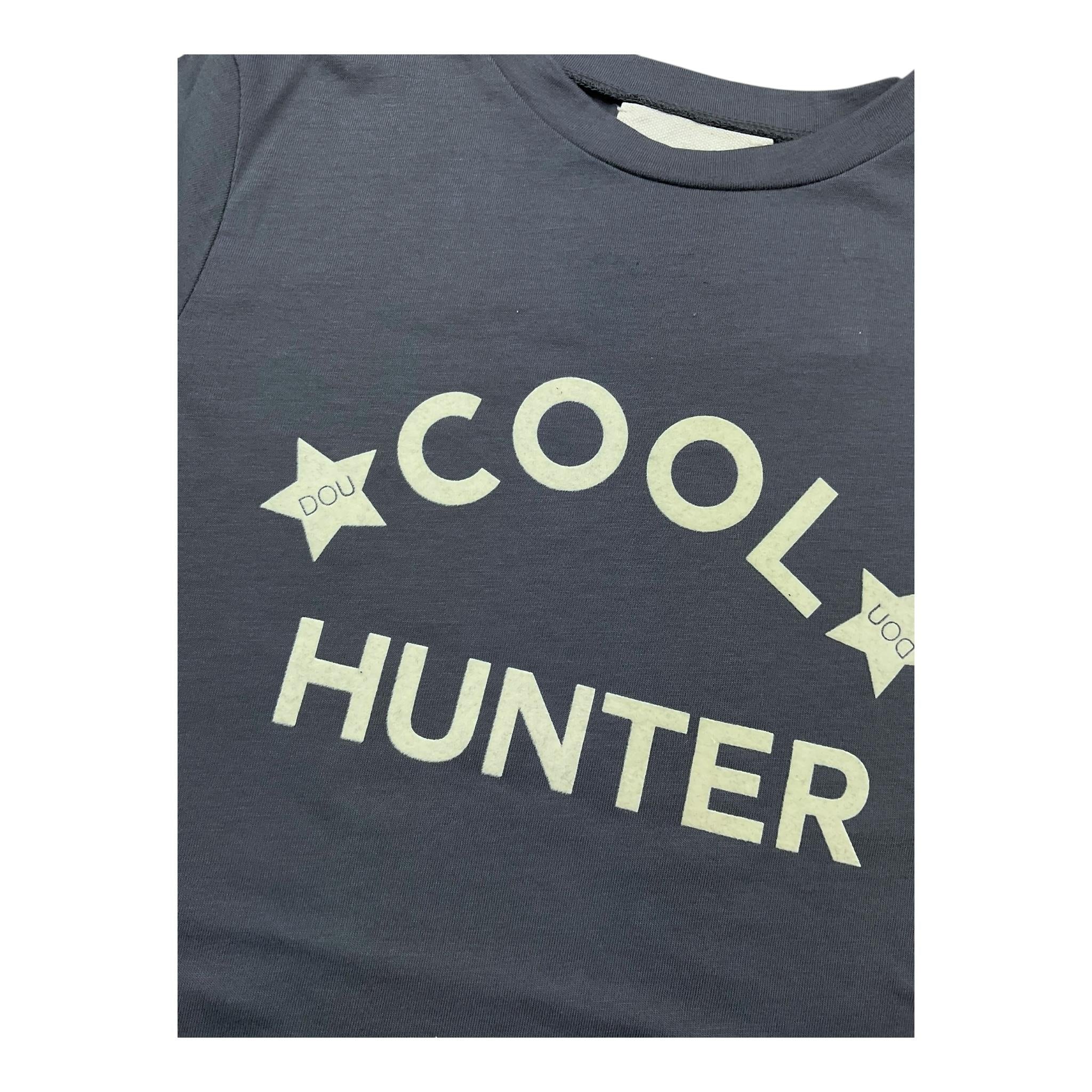 DOU DOU t-shirt girocollo tinta unita con stampa in contrasto Grigio per Bambino DV8P31 GRIGIO DOU DOU 