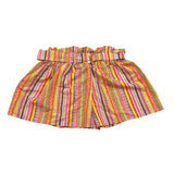 Mefui Einfarbige Shorts mit Muster und elastischer Taille Mehrfarbig für Mädchen