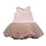 Monnalisa Abito Giromanica Tinta Unita con Tulle per Neonata 394906 ROSA MONNALISA 