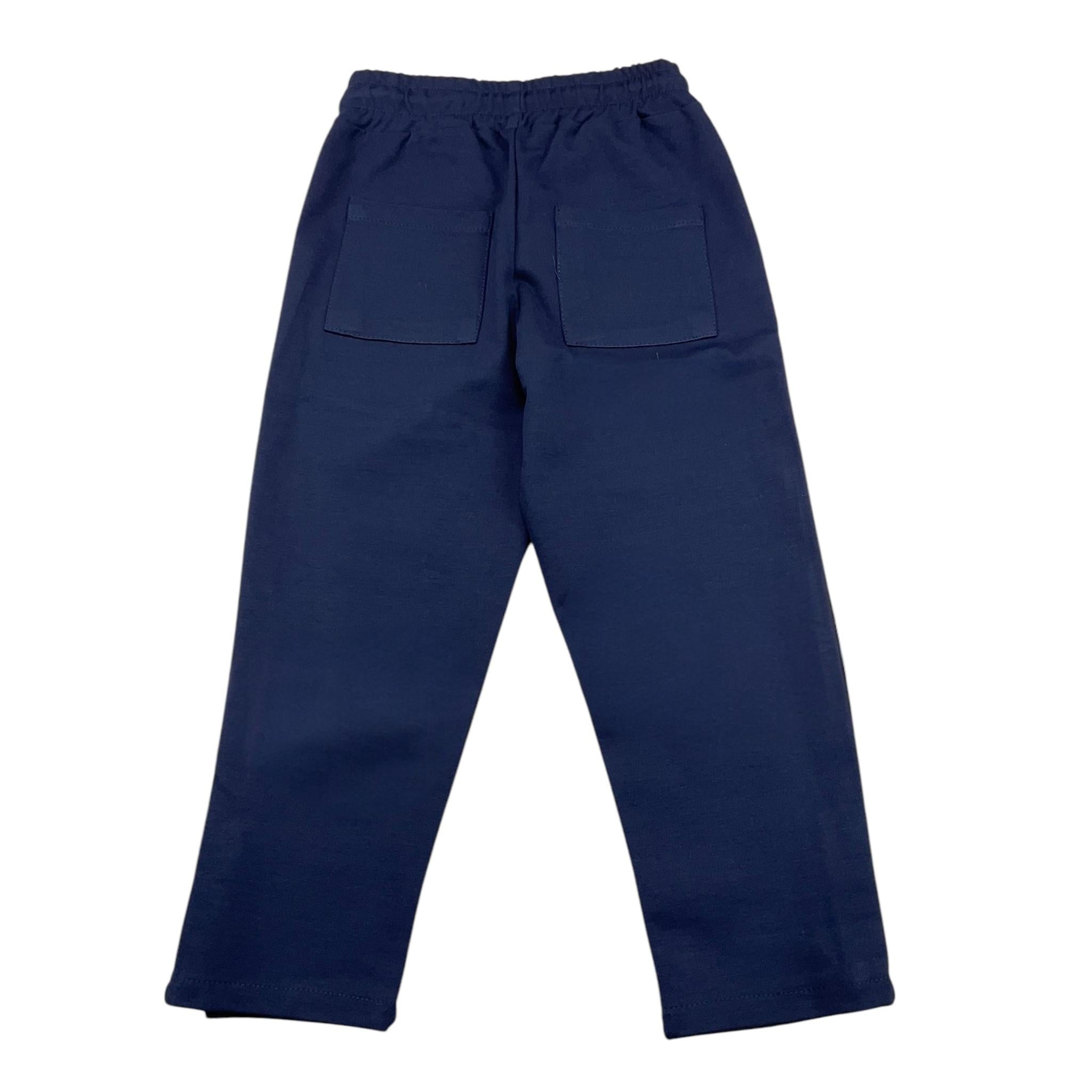 NEVER TOO pantalone tinta unita con profili in contrasto Blu per Bambino NT2174B BLU NEVER TOO 