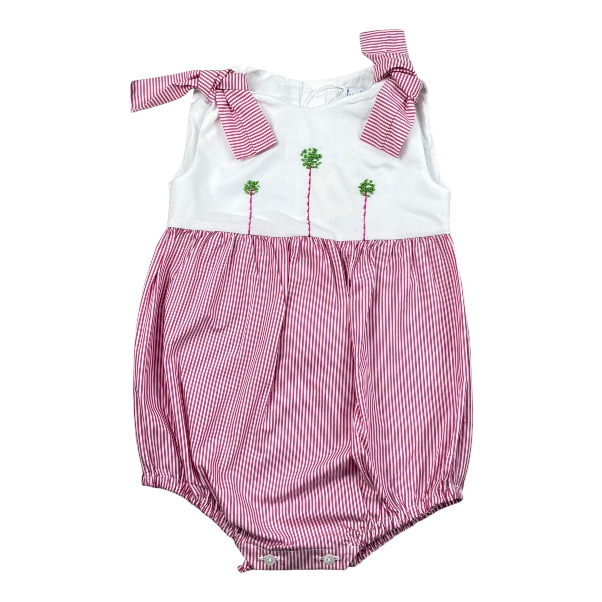 Ilfarobimbi Pagliaccett Bicolore con Fantasia A Righe per Neonata GELSOMINO BIANCO/ROSA ILFAROBIMBI 