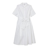 Aspesi Abito Mezza Manica Tinta Unita per Bambina S25012VMC0068X BIANCO ASPESI 