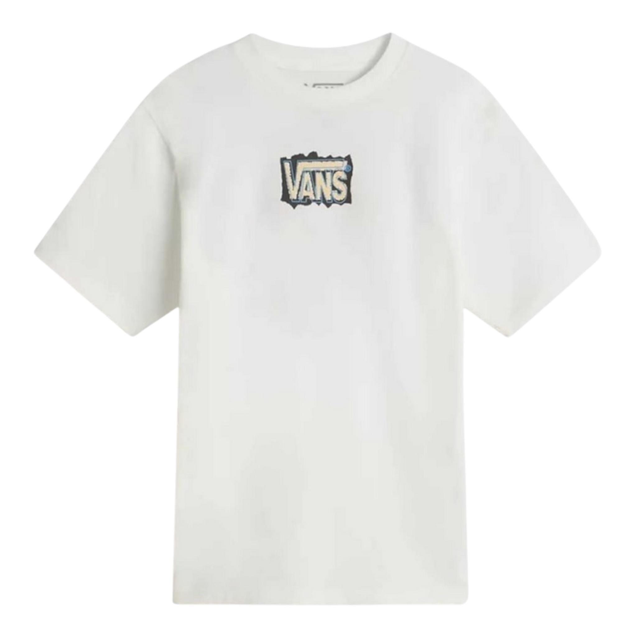 Vans T-Shirt Girocollo Tinta Unita con Stampa per Bambino VN000M84FS8 BIANCO VANS 
