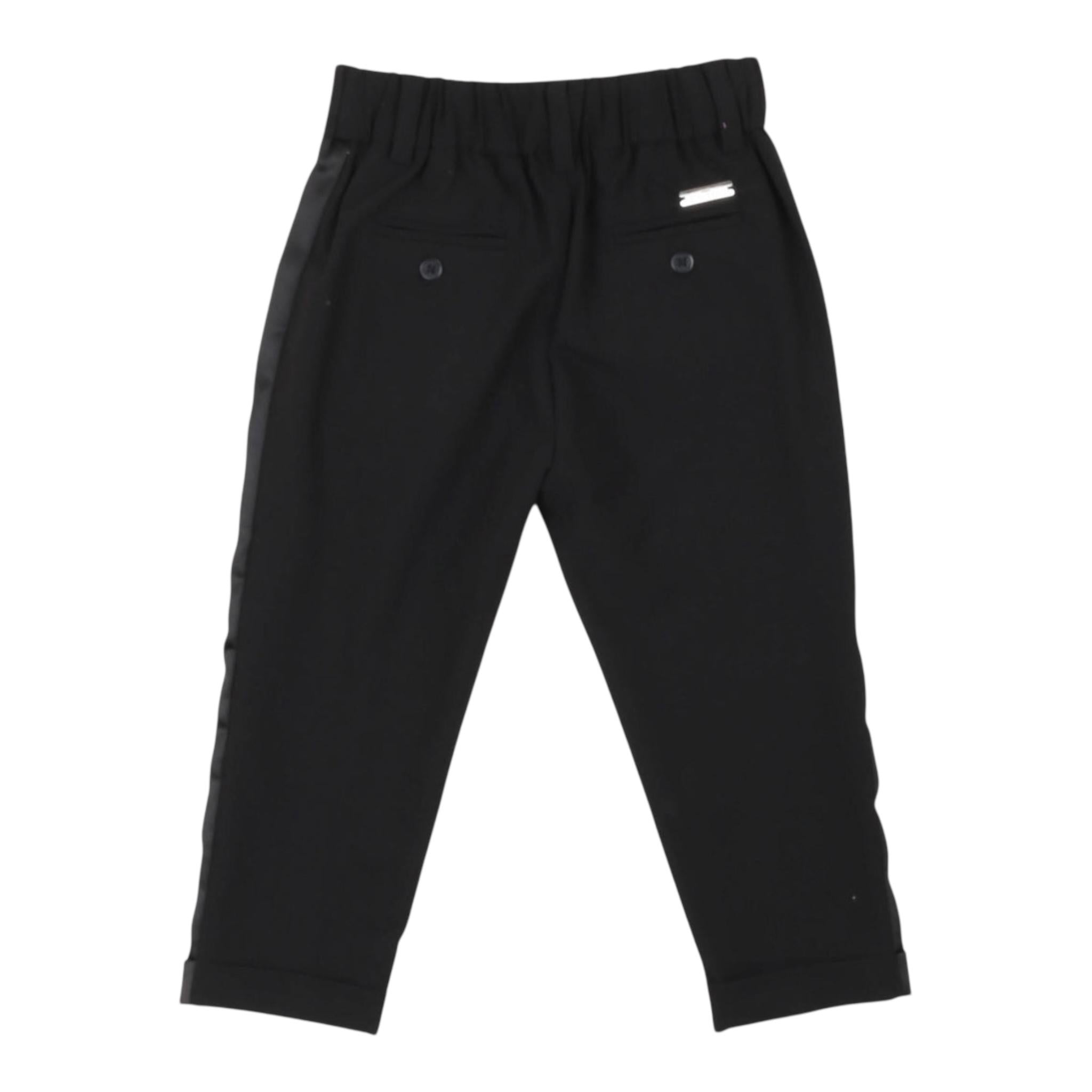 John Richmond Pantalone Tinta Unita con Elastico In Vita per Neonato RBP24189PA NERO JOHN RICHMOND 