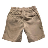Emanuel Pris Einfarbige Bermuda-Shorts mit elastischer Taille in Beige für Neugeborene