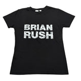 Brian Rush T-Shirt Girocollo tinta unita con Stampa Nero per Bambino TSHBR NERO BRIAN RUSH 