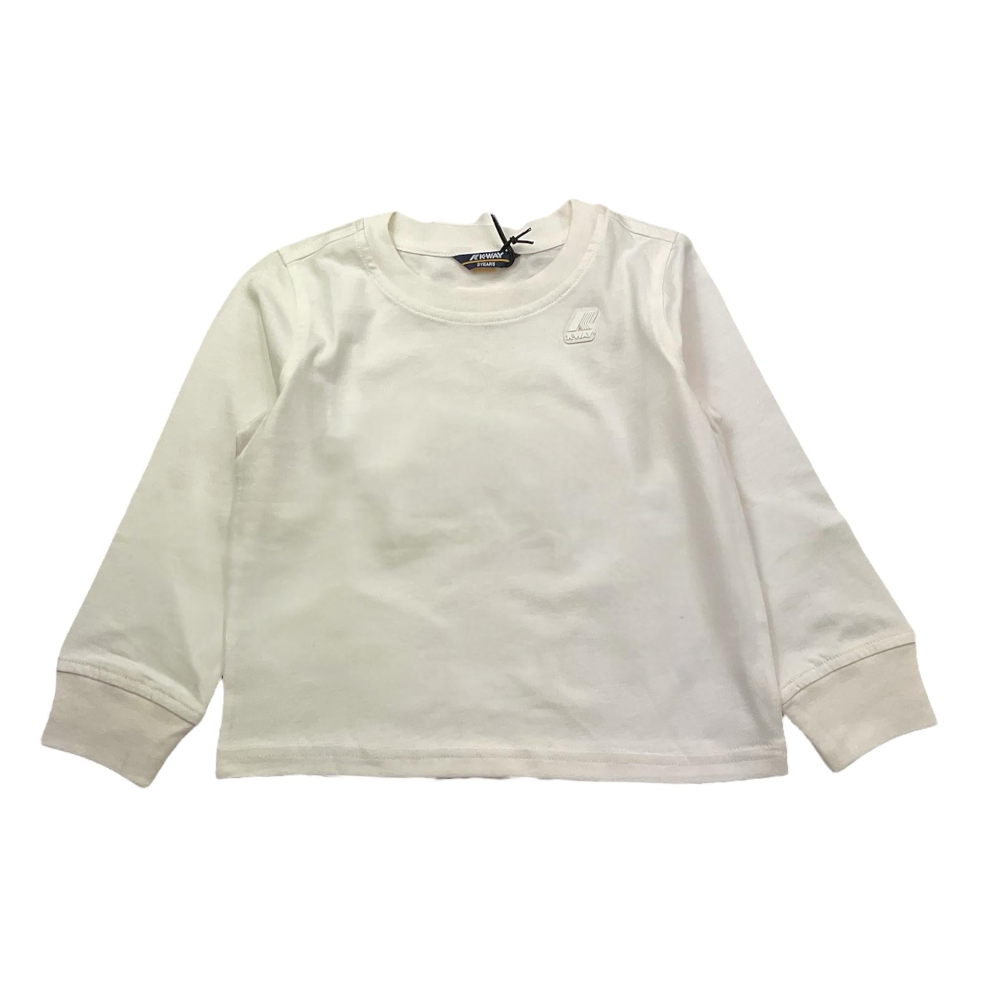 K-WAY shirt girocollo tinta unita con logo Bianco per Bambino K51311W BIANCO K-WAY 