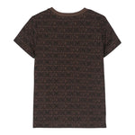 MOSCHINO t-shirt tinta unita logata con cappuccio Marrone per Bambino H5M03R MARRONE MOSCHINO 