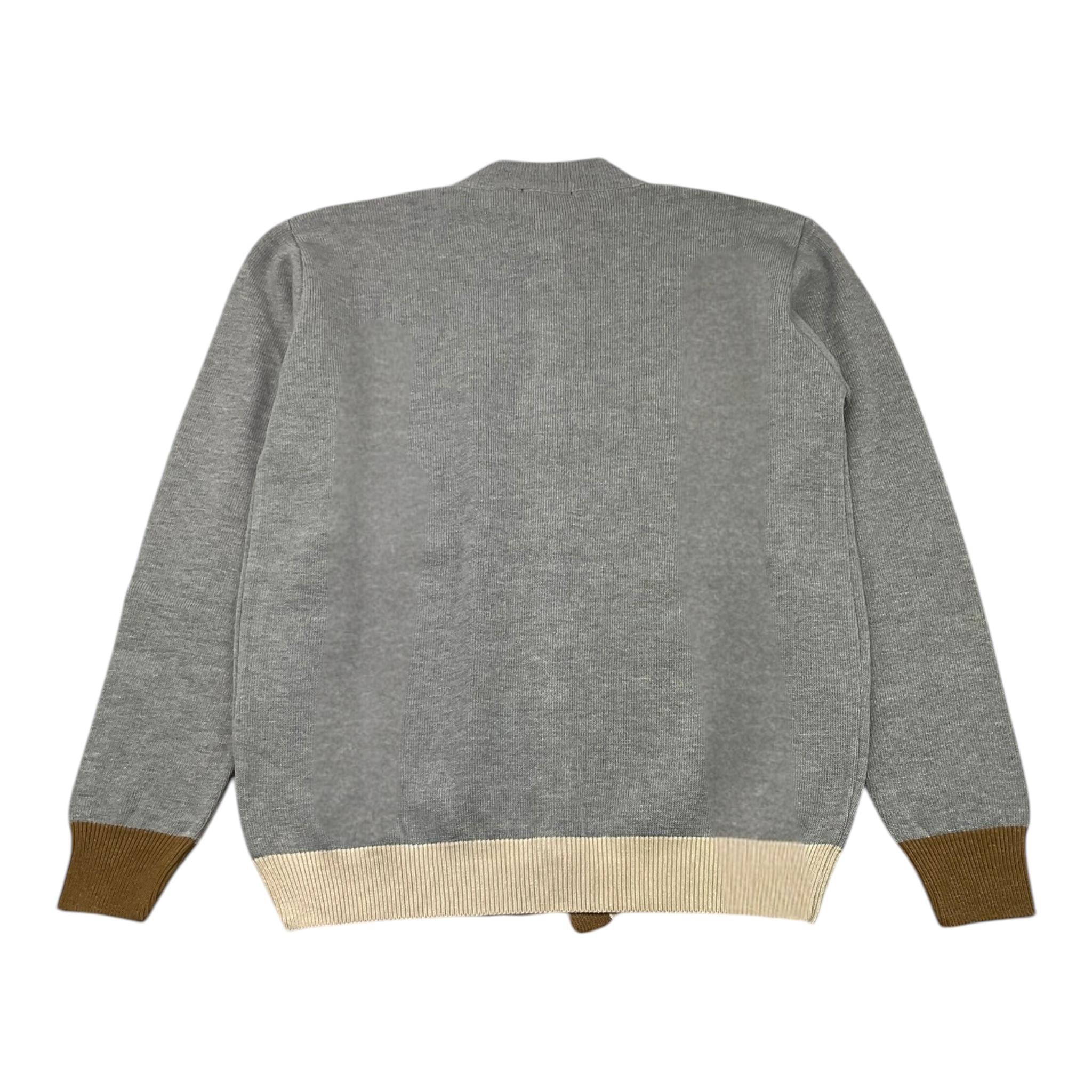 EMANUEL PRIS cardigan tinta unita con profili in contrasto Grigio per Bambino EMG7099R GRIGIO EMANUEL PRIS 