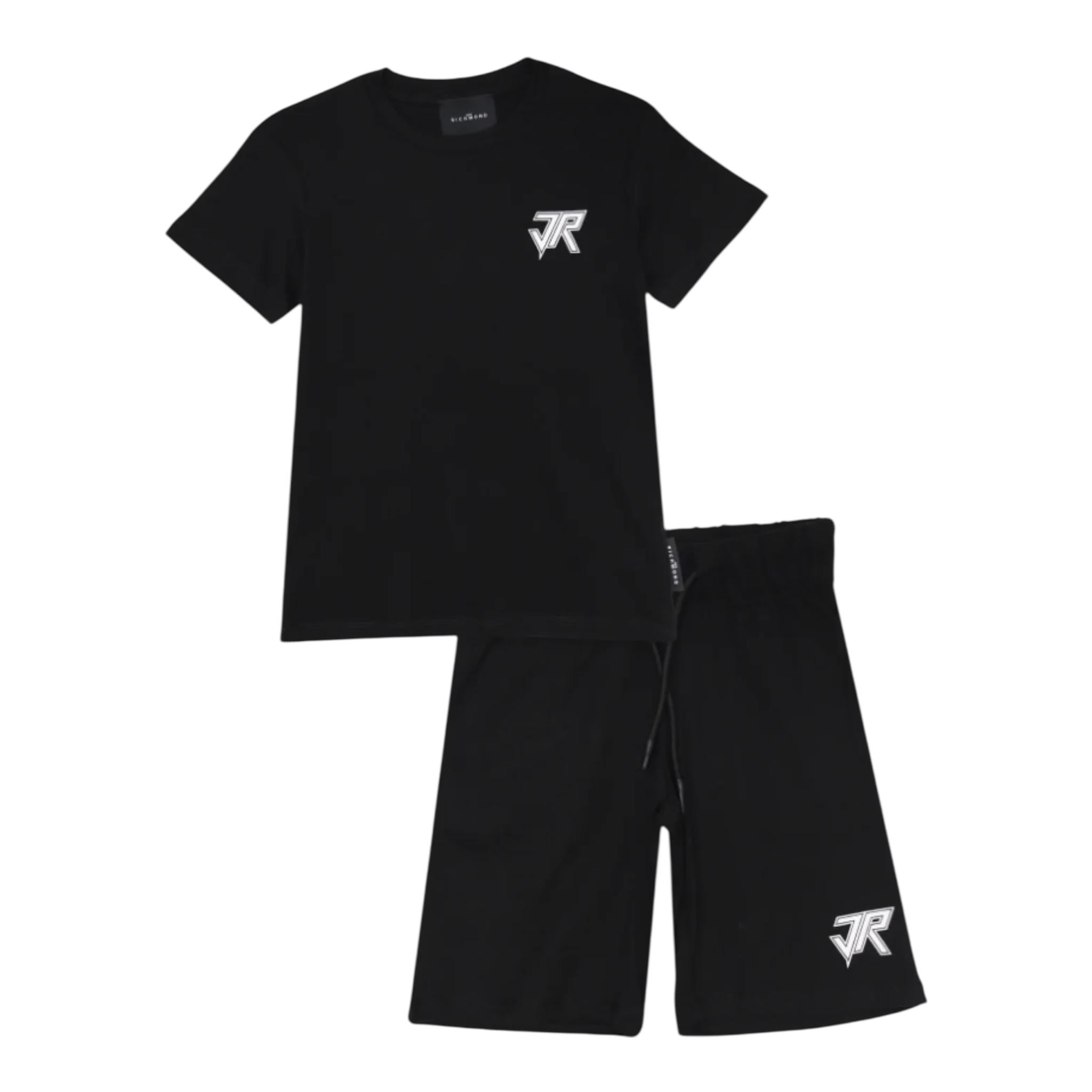 John Richmond Completo 2 Pezzi T-Shirt-Bermuda Tinta Unita per Bambino RBP25134CJ NERO JOHN RICHMOND 
