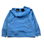 C.P. Company Giubbino tinta unita con Zip E Cappuccio Azzurro per Bambino 12CKOW008A AZZURRO C.P. COMPANY 