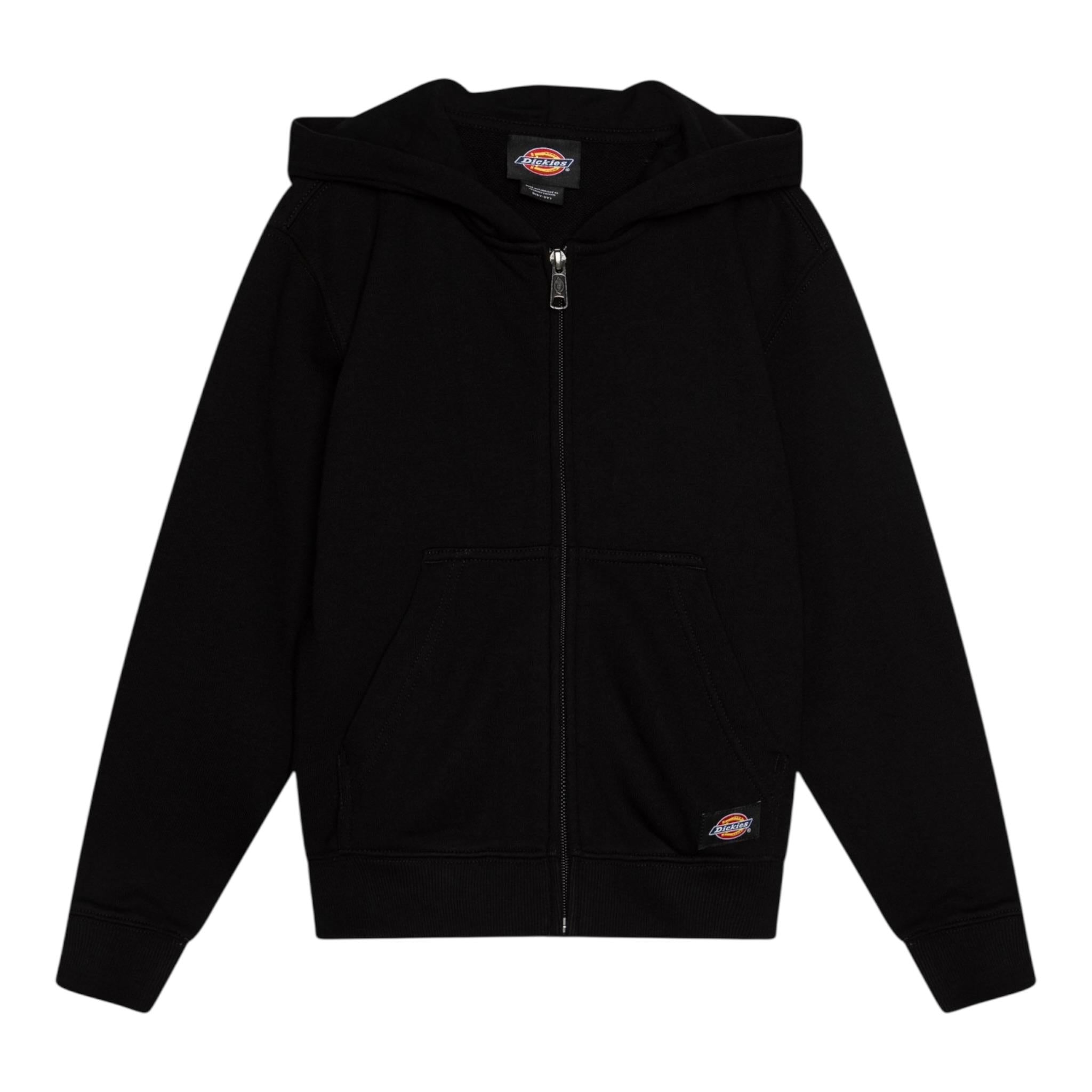 Dickies Felpa tinta unita con Zip E Cappuccio Nero per Bambino 520049815200100 NERO DICKIES 