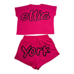 Marc Ellis Completo 2 Pezzi T-Shirt-Short Fuxia per Bambina JMJCM01236X FUXIA MARC ELLIS 