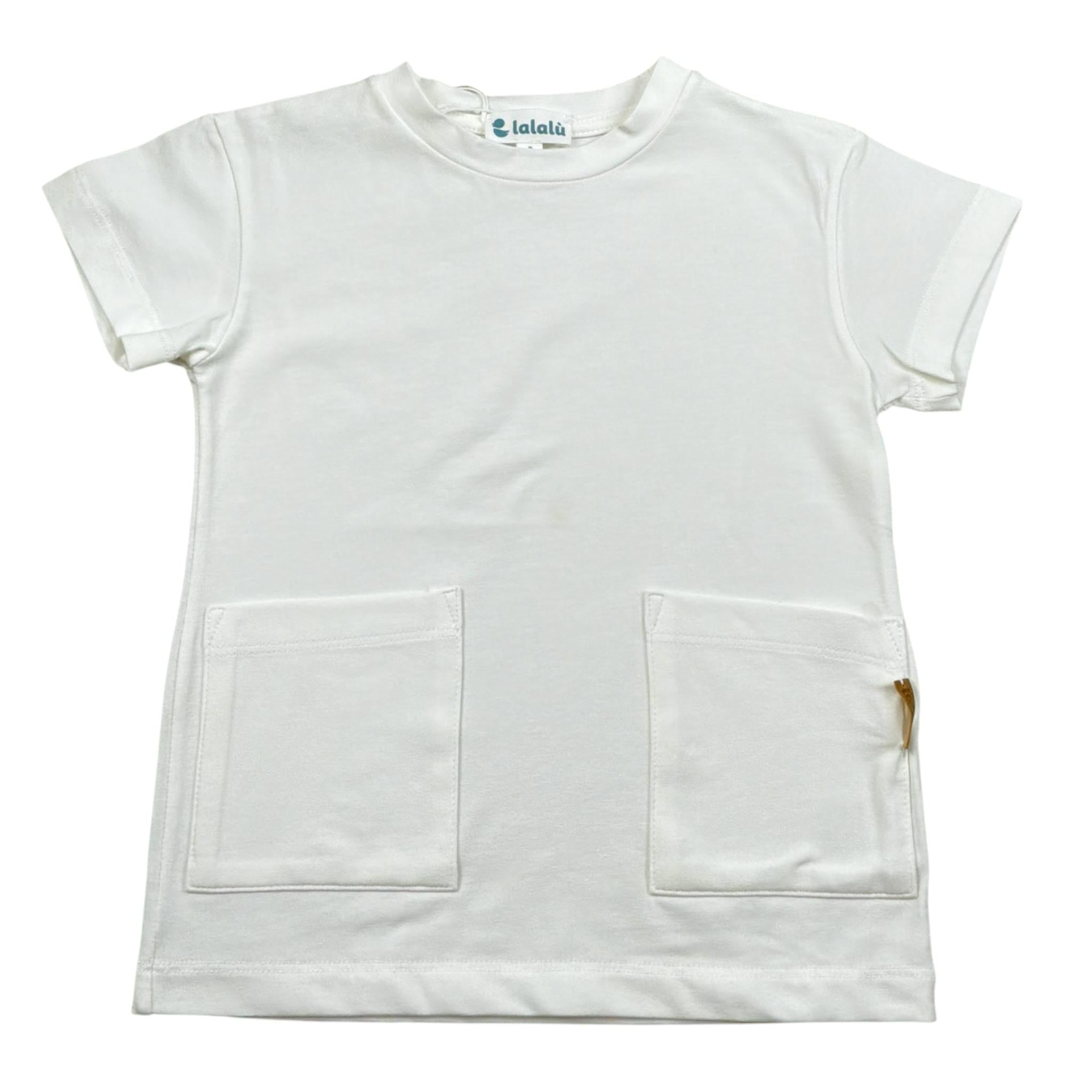 Lalalu' T-Shirt Girocollo tinta unita Bianco per Bambino TSL50PBX BIANCO LALALU' 