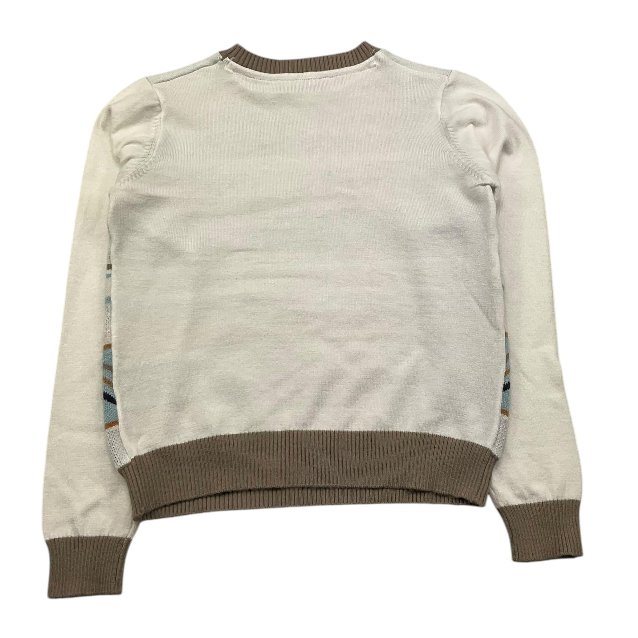 TRUSSARDI maglia girocollo tinta unita con stampa in contrasto Panna per Bambino TGA25035MA PANNA TRUSSARDI 