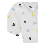 Guess Camicia Mezza Manica Tinta Unita con Stampe per Bambino N5GH01WBHQ1 BIANCO GUESS 