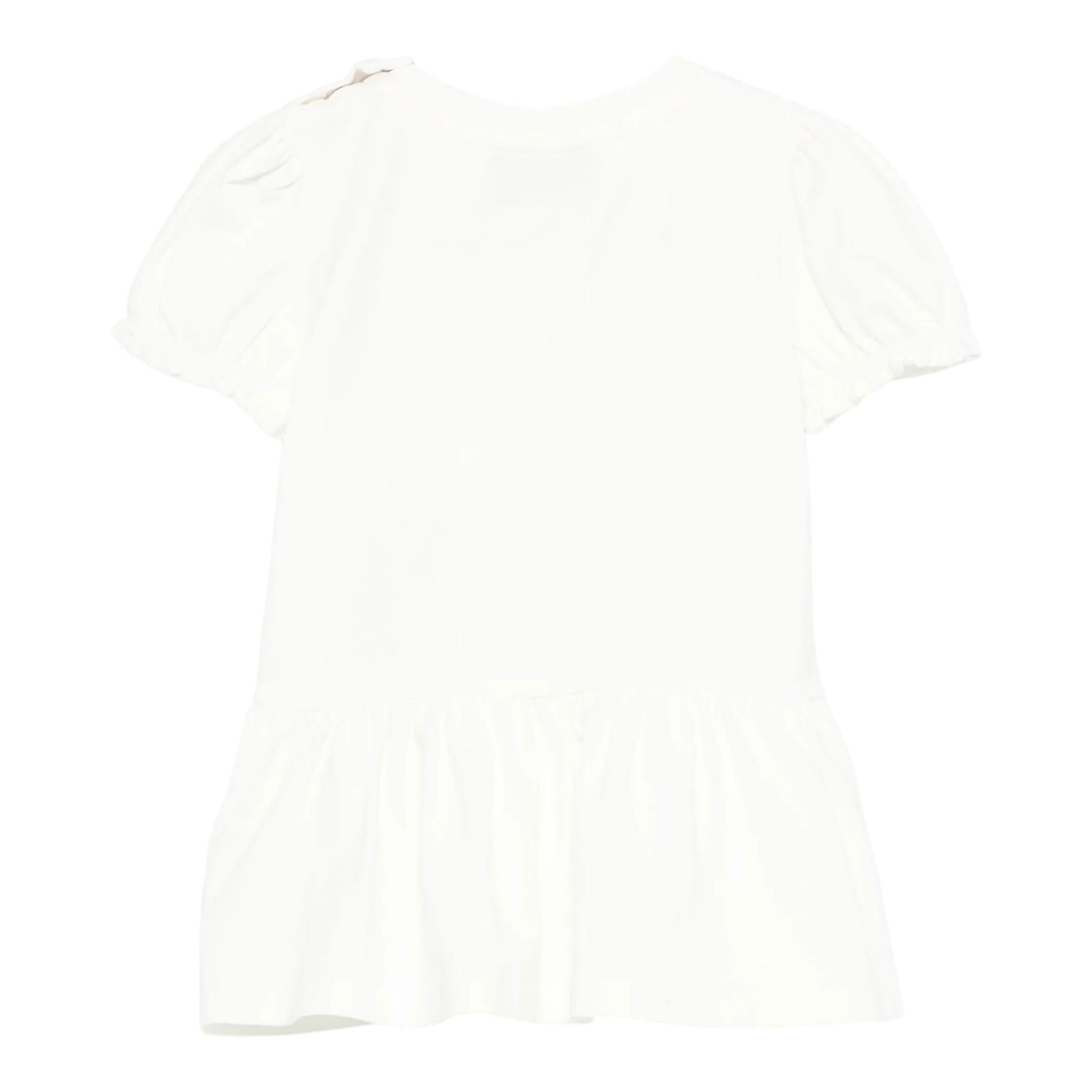 Moschino Abito Tinta Unita con Stampa per Neonata MDV0C7 BIANCO MOSCHINO 