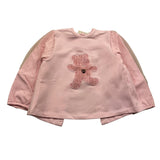 LE BEBE' felpa chiusa tinta unita con maniche in tulle Rosa per Neonata LBG5435 ROSA LE BEBE' 