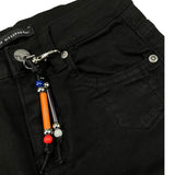 DANIELE ALESSANDRINI jeans tinta unita con girovita regolabile Nero per Bambino GHURHR NERO DANIELE ALESSANDRINI 