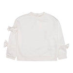 Elisabetta Franchi Felpa Tinta Unita con Fiocchi per Bambina EGFE049 PANNA ELISABETTA FRANCHI 