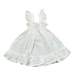 Petit Indi Top Tinta Unita con Balze per Neonata SS25B0923 BIANCO PETIT INDI 