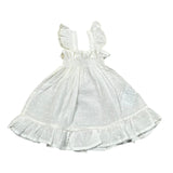 Petit Indi Top Tinta Unita con Balze per Neonata SS25B0923 BIANCO PETIT INDI 