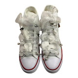 Quickas Zweifarbige Sneaker mit Schnürsenkeln und weißen Applikationen für Mädchen