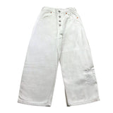 Maison Margiela Jeans Solid Color Mod Palazzo mit elastischer Taille Weiß für Mädchen