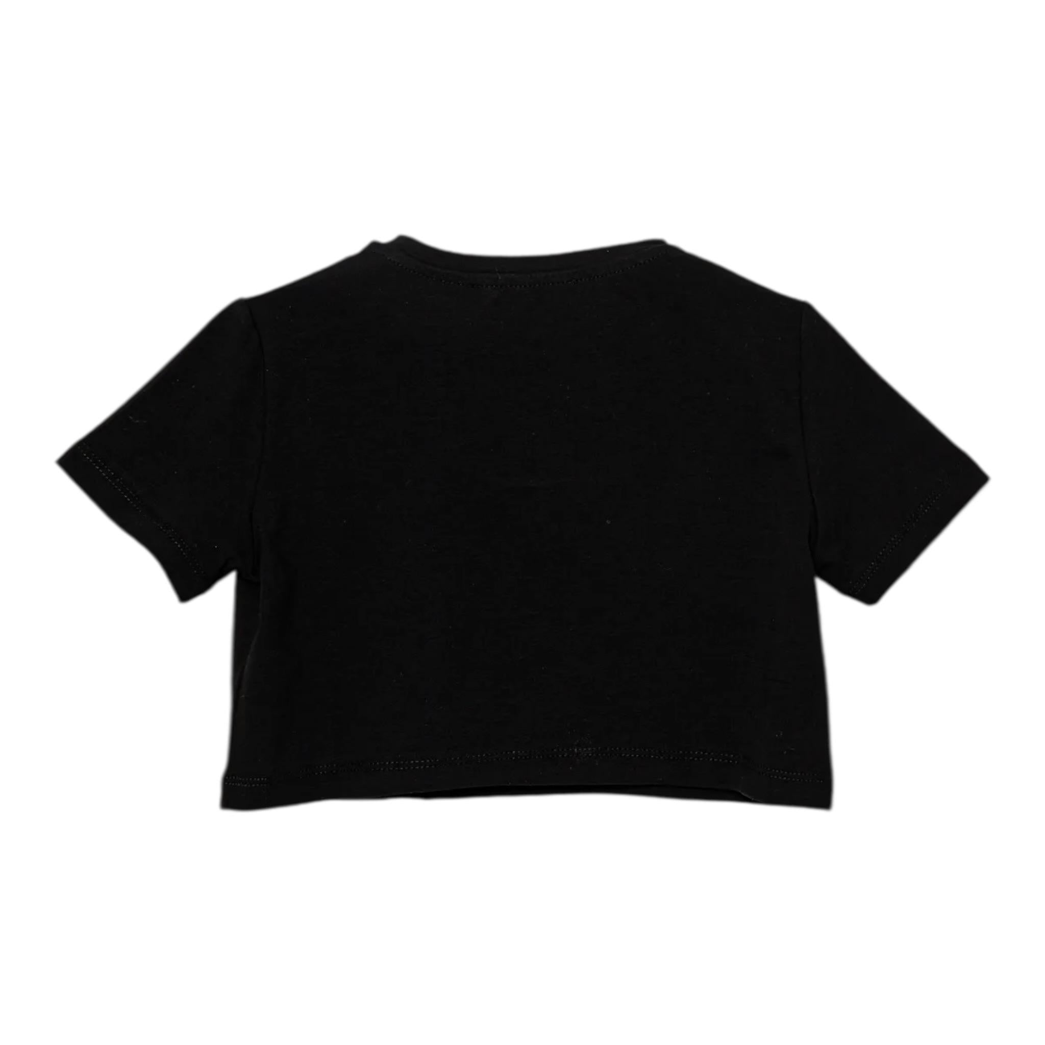Patrizia Pepe T-Shirt Girocollo Tinta Unita Modello Crop per Bambina 7M0908 NERO PATRIZIA PEPE 