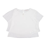 Monnalisa Camicia Mezza Manica Tinta Unita per Bambina 79E610 BIANCO MONNALISA 