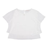 Monnalisa Camicia Mezza Manica Tinta Unita per Bambina 79E610 BIANCO MONNALISA 