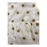 Caffe' D'Orzo – Einfarbiges, ärmelloses Kleid mit Punktemuster für Babymädchen