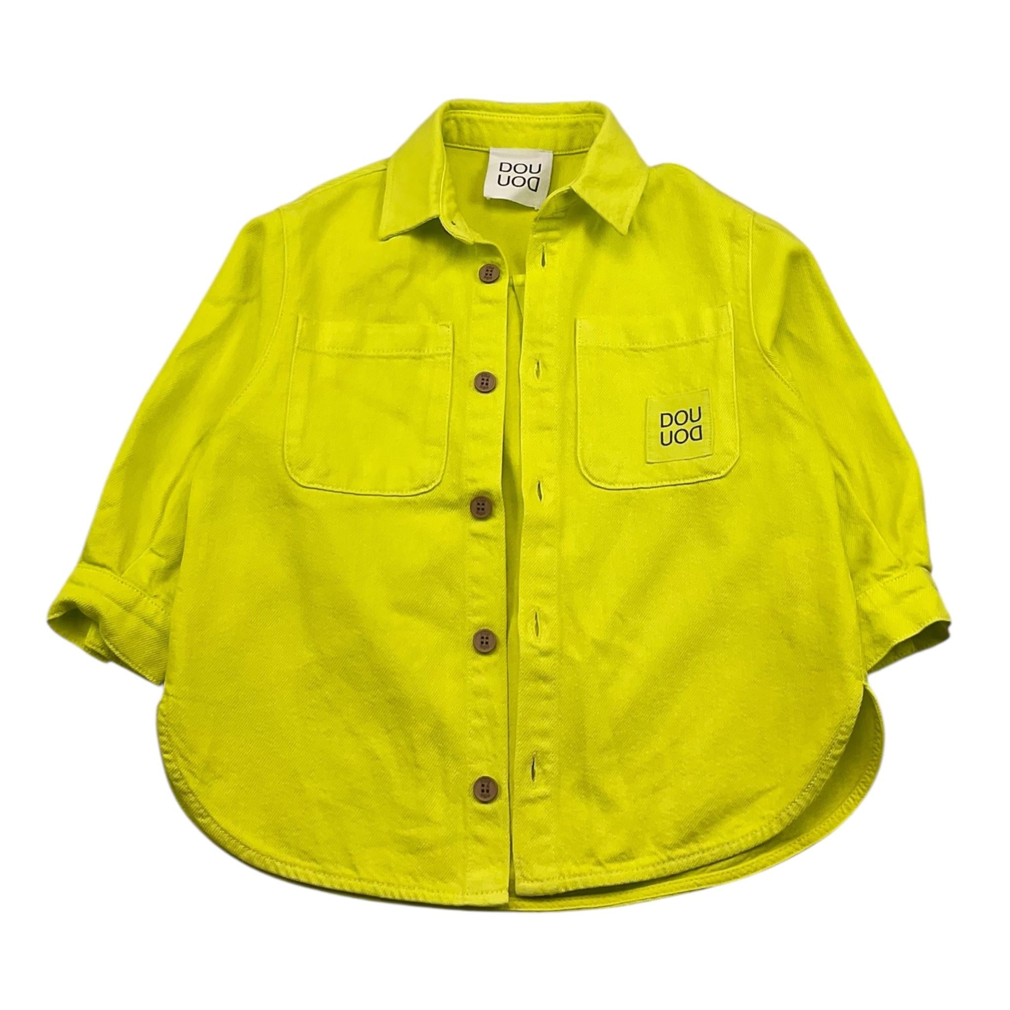 Dou Dou Camicia Manica Lunga Tinta Unita per Bambina DW2P77 VERDE DOU DOU 