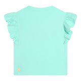 Billieblush Mädchen T-Shirt mit Rundhalsausschnitt und einfarbigen Pailletten, Hellblau