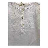 Petit Indi Polo Langarm Einfarbig Weiß Für Baby