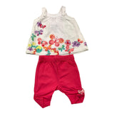 Kangaroo 2-teiliges Set Shirt-Leggings Weiß/Rosa für Baby Mädchen