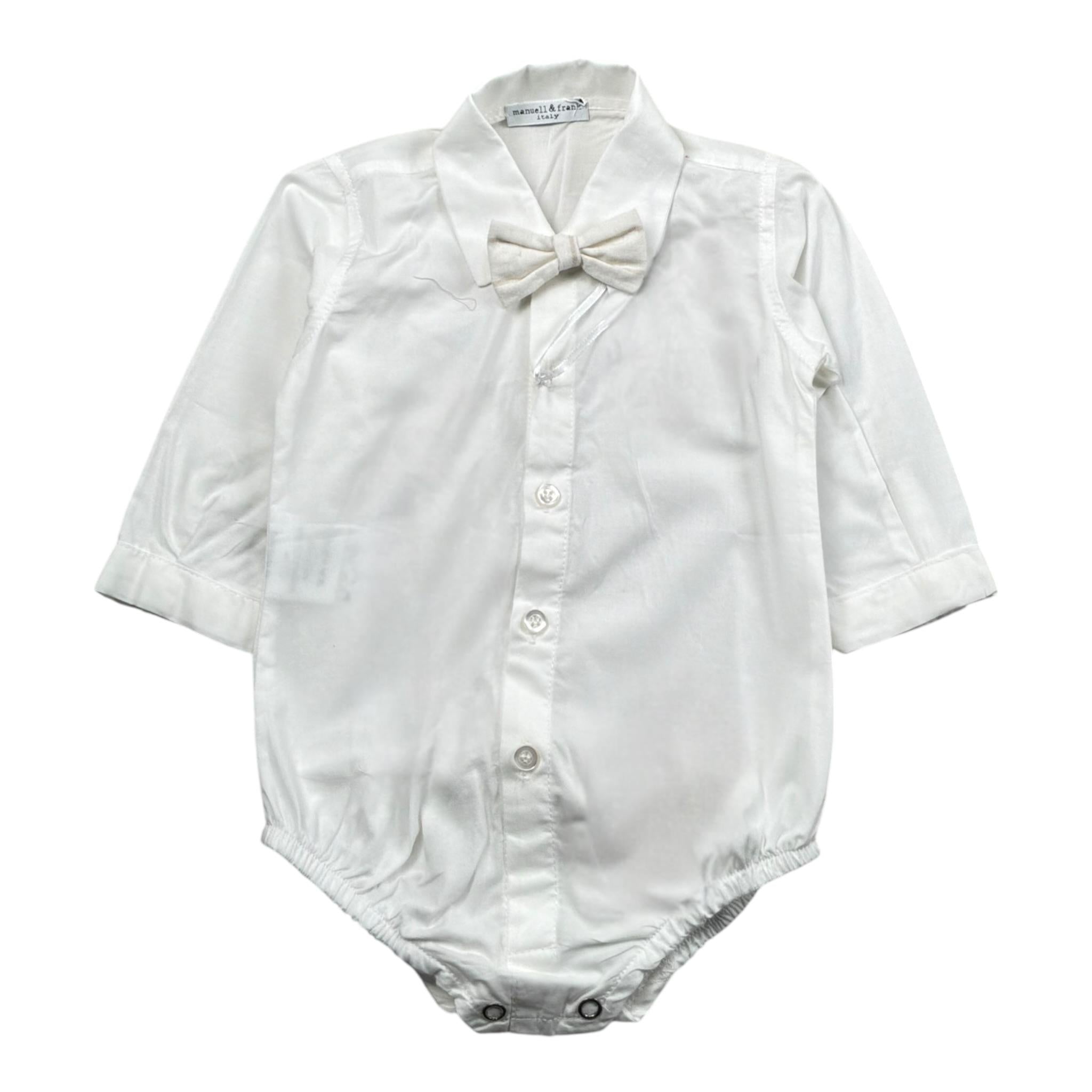Manuel & Frank Camicia Modello Body Tinta Unita per Neonato MF3350I BIANCO MANUEL & FRANK 